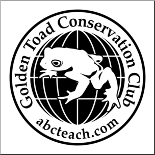Clip Art: Golden Toad Conservation Club Logo B&W