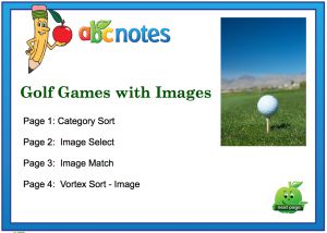 Interactive: Notebook: Sports: Golf Activities