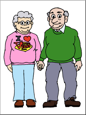 Clip Art Family Grandmother Grandfather Color Abcteach