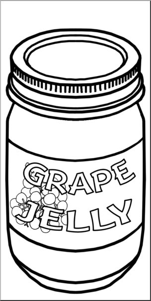 Clip Art: Grape Jelly B&W
