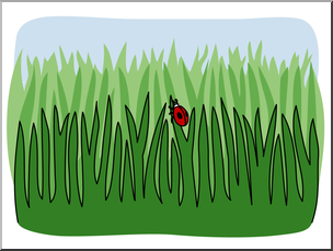 Clip Art: Basic Words: Grass Color Unlabeled