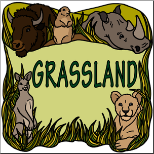 Clip Art: Biome Icons: Grassland Color