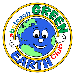 Clip Art: Green Earth Club Logo 2 Color – Abcteach