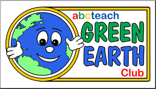Clip Art: Green Earth Club Logo 1 Color