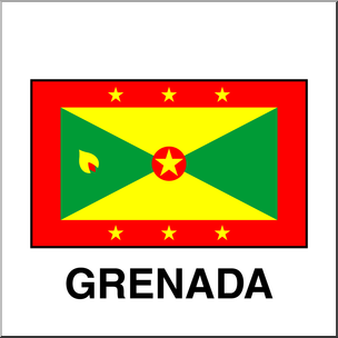 Clip Art: Flags: Grenada Color