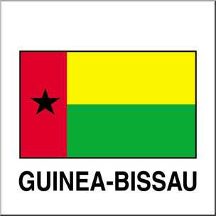 Clip Art: Flags: Guinea-Bissau Color