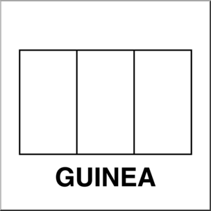 Clip Art: Flags: Guinea B&W