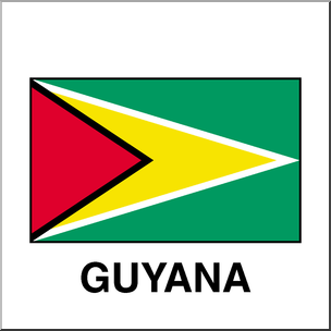 Clip Art: Flags: Guyana Color