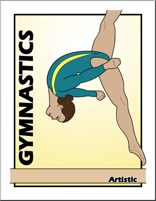 Clip Art: Gymnastics Color