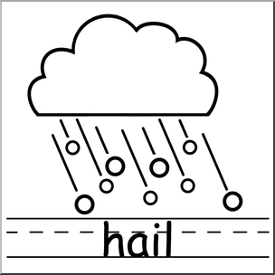 Clip Art: Weather Icons: Hail B&W Labeled – Abcteach