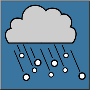 Clip Art: Weather Icons: Hail Color Unlabeled