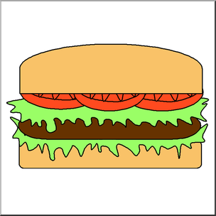 Clip Art: Hamburger Color