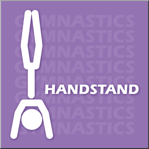 Clip Art: Gymnastics: Handstand Color