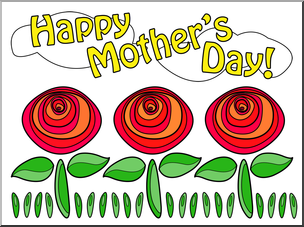 Clip Art: Happy Mother’s Day 1 Color 2