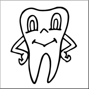 Clip Art: Tooth B&W – Abcteach