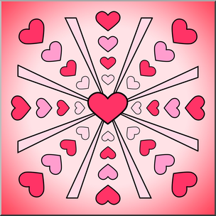 Clip Art: Hearts 4 Color 1