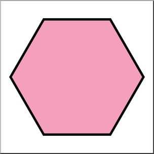 Clip Art: Shapes: Hexagon Color Unlabeled