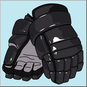 Clip Art: Ice Hockey Gloves Color 1