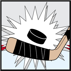 Clip Art: Sports Icon: Hockey Color