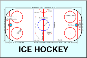 Clip Art: Playing Fields: Ice Hockey Color