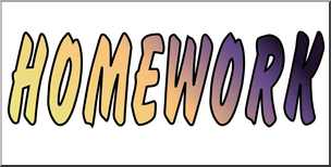 Clip Art: Word Banner: Homework 2 Color 2