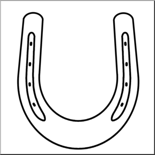 Clip Art: Western Theme: Horseshoe B&W – Abcteach