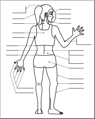 Clip Art: Parts Of The Body: Leg B&w Unlabeled – Abcteach