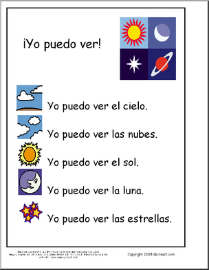 Spanish: Vocabulario – “Yo veo…” (primaria)