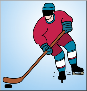 Clip Art: Ice Hockey Color 1