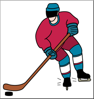 Clip Art: Ice Hockey Color 2
