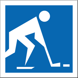 Clip Art: Winter Olympics Event Icon: Ice Hockey Color