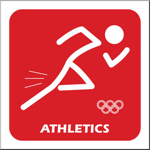 Clip Art: Summer Olympics Event Icon: Athletics Color – Abcteach
