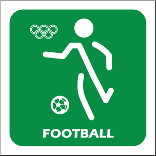 Clip Art: Summer Olympics Event Icon: Football Color – Abcteach
