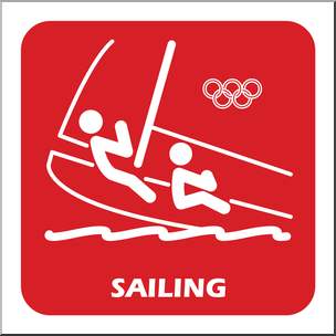 Clip Art: Summer Olympics Event Icon: Sailing Color