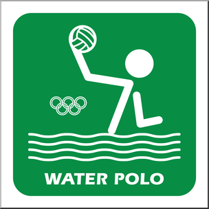 Clip Art: Summer Olympics Event Icon: Water Polo Color