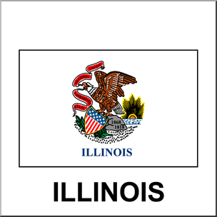 Clip Art: Flags: Illinois Color