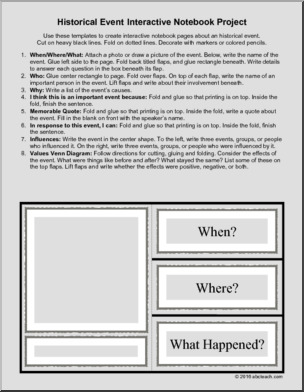 Graphic Organizers: Interactive Notebook Project – Historical Event