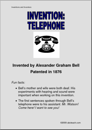 Poster: Invention – Telephone