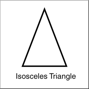 Clip Art: Shapes: Triangle: Isosceles B&W Labeled – Abcteach