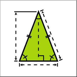 Clip Art: Shapes: Triangle: Isosceles Geometry Color Unlabeled – Abcteach