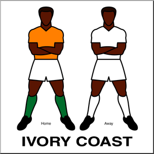 Clip Art: Men’s Uniforms: Ivory Coast Color