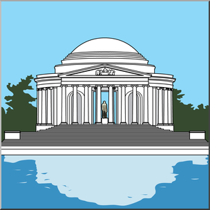 Clip Art: Jefferson Memorial B&W – Abcteach