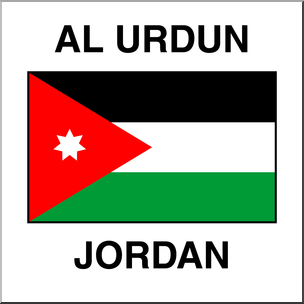 Clip Art: Flags: Jordan Color