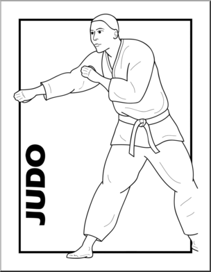 Clip Art: Judo B&W