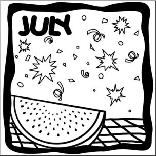 july month clip art