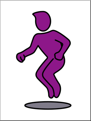 Clip Art: Simple Exercise: Jump and Hop Color