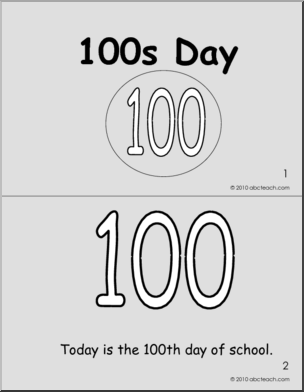 100s Day Half Page Booklet (b/w)