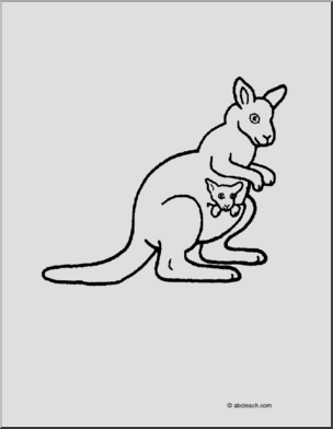 Coloring Page: Kangaroo