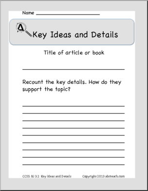 ELA: Key Ideas and Details (grade 3)