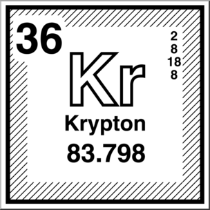 Clip Art: Elements: Krypton B&W
